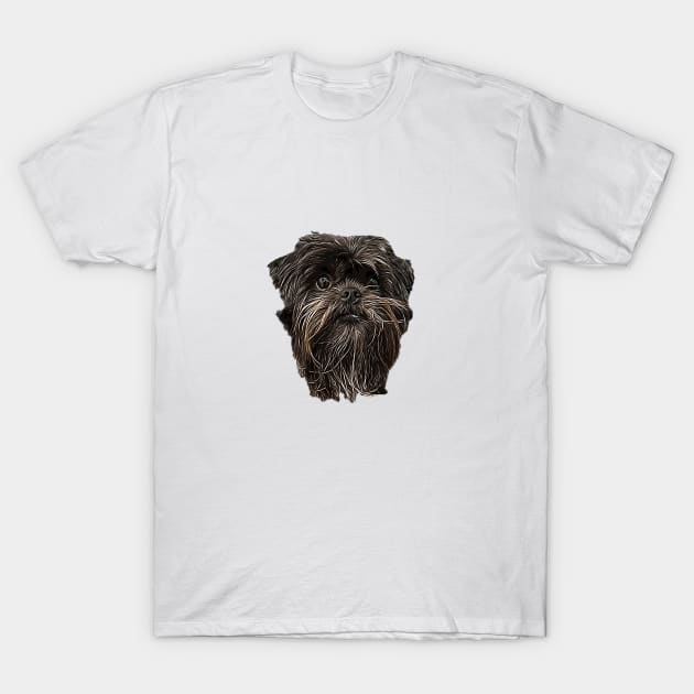 Affenpinscher Cute Puppy Dog Face T-Shirt by ElegantCat